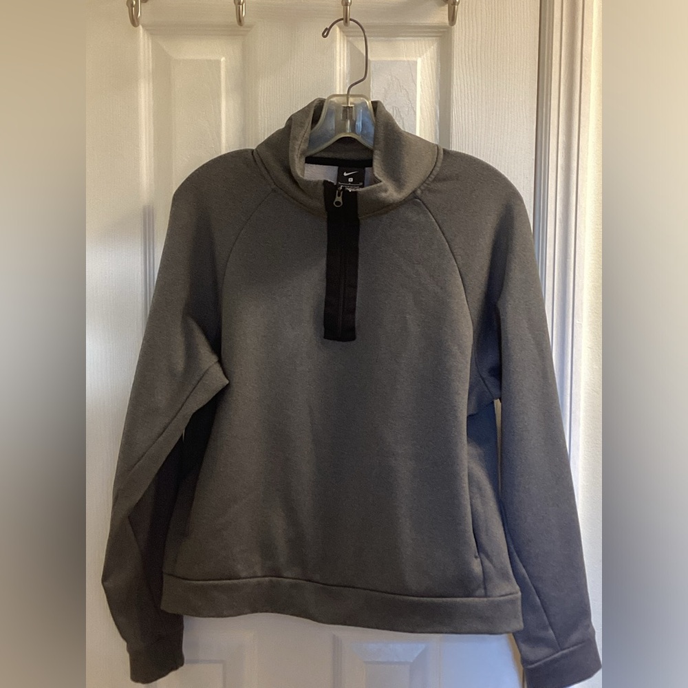 Nike Gray Quarter Zip Athletic Fleece Sweatshirt Size Small